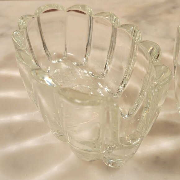Vintage Princess House Crystal Utensil Spoon & Fork Rest Holders Set of 2 - Picture 3 of 7